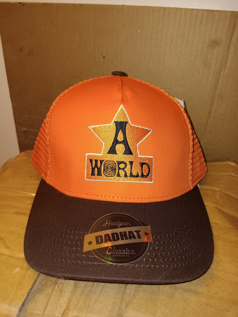 Headgear Classics AstroWorld Orange and Brown Trucker Cap